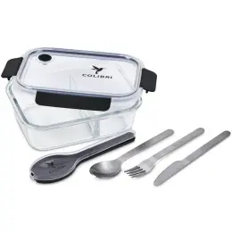 Serendipio Mealmate Lunch Box & Cutlery Set Branded Display Image